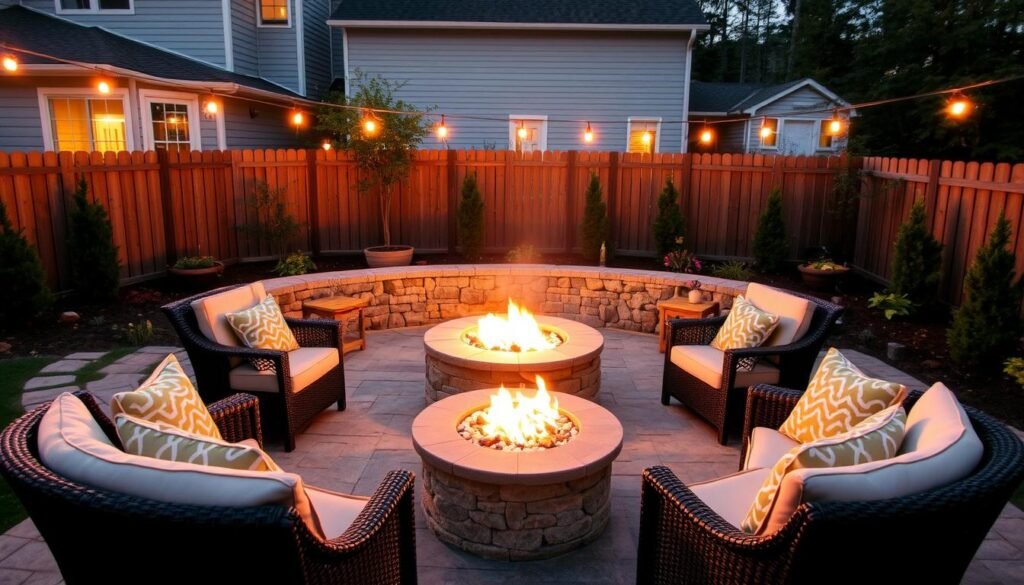 Outdoor backyard fire pit ideas with comfortable seating Outdoor backyard fire pit ideas with comfortable seating